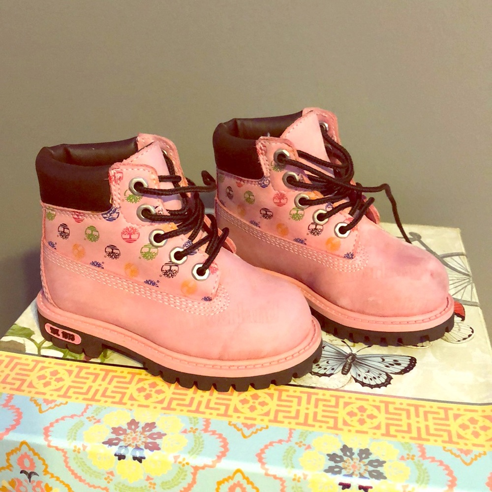 Toddler girl pink timberland boots